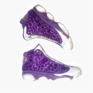 Nike Air Jordan Retro Purple Leopard Shoe 8.5